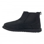 Мъжки Черни Боти Chelsea от Естествен Велур 10845 Hush Puppies 